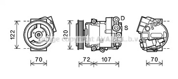 AVA QUALITY COOLING olak595 -  Компрессор, кондиционер